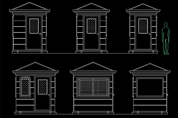 Bản vẽ thiết kế bốt gác bảo vệ