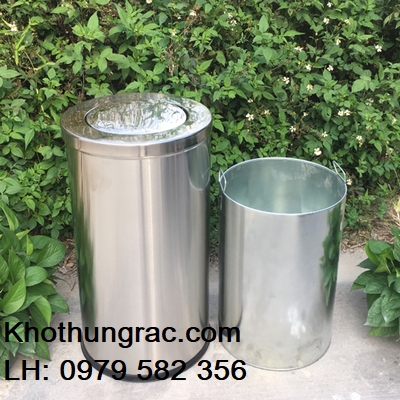 Thùng rác inox nắp lật xoay