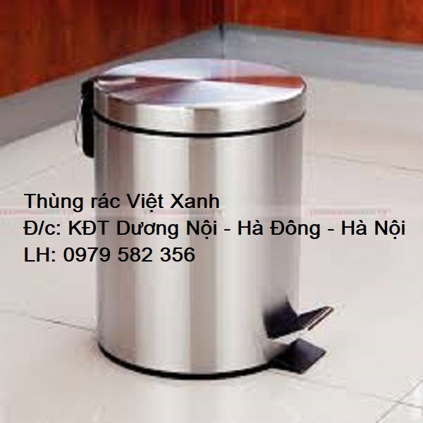 Thùng rác inox đạp chân 8L