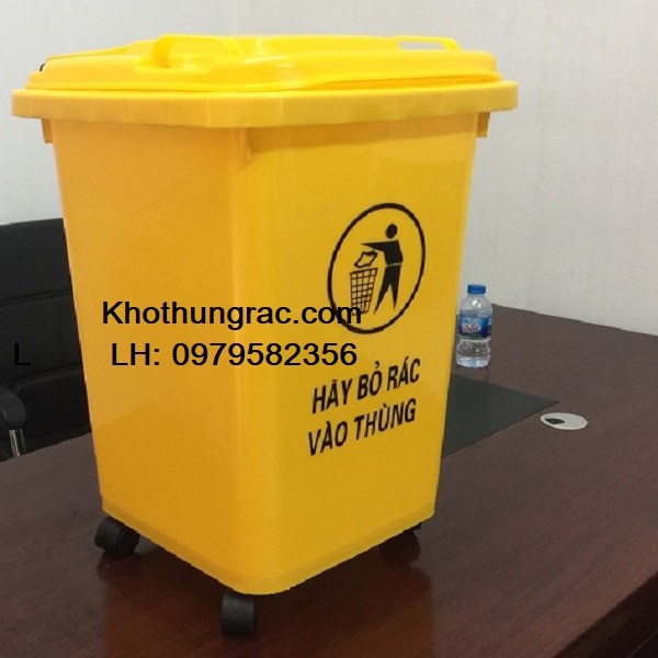 Thùng rác nhựa HDPE 60 lít bánh xe